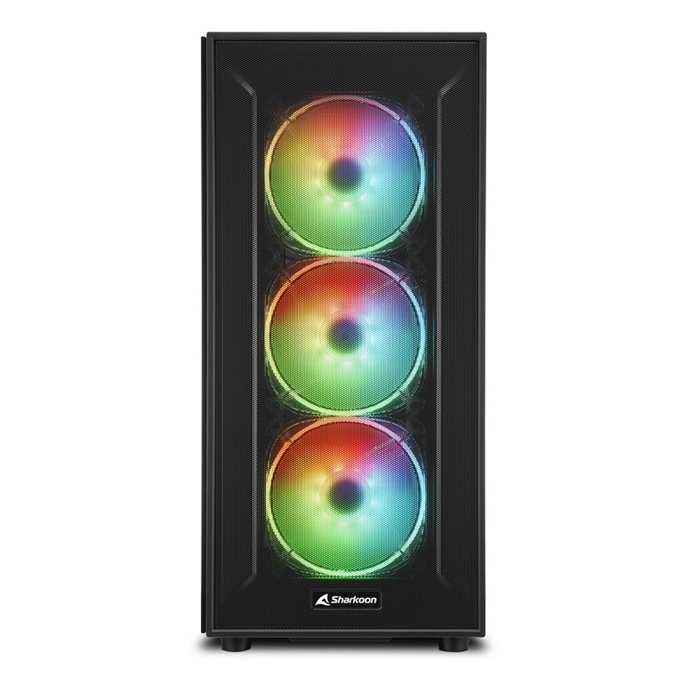 Sharkoon TG6M RGB | Midi Tower Behuizing | Zwart – 1 Sharkoon TG6M RGB | Midi Tower Behuizing | Zwart – 1