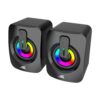 Baracuda SEASHELL Rainbow | 2.0 Stereo Luidsprekerset USB | 2x3000mW | Zwart – 2 Baracuda SEASHELL Rainbow | 2.0 Stereo Luidsprekerset USB | 2x3000mW | Zwart – 2