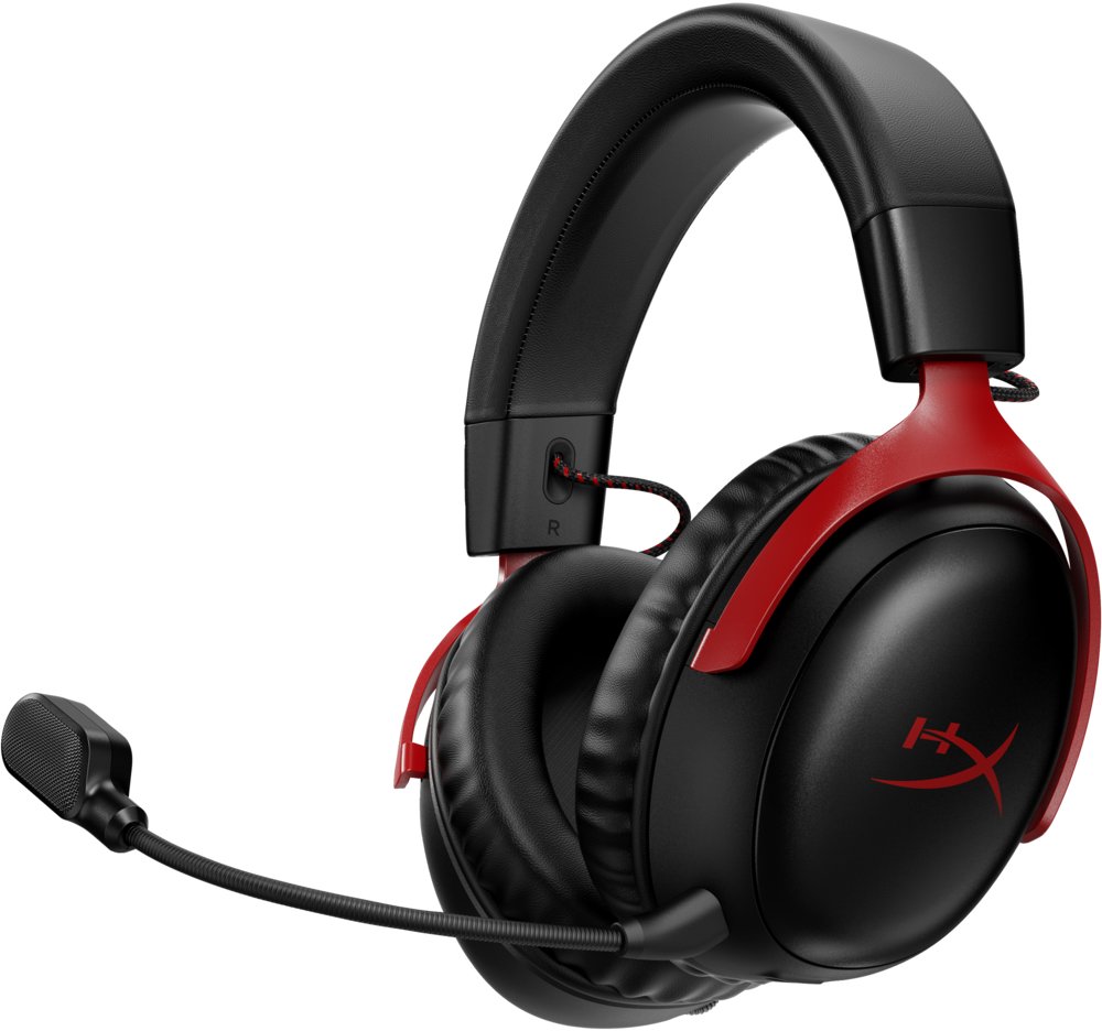 HyperX Cloud III | Draadloze Over-ear Gaming Headset | USB-A & USB-C Receiver | Zwart/Rood – 1 HyperX Cloud III | Draadloze Over-ear Gaming Headset | USB-A & USB-C Receiver | Zwart/Rood – 1