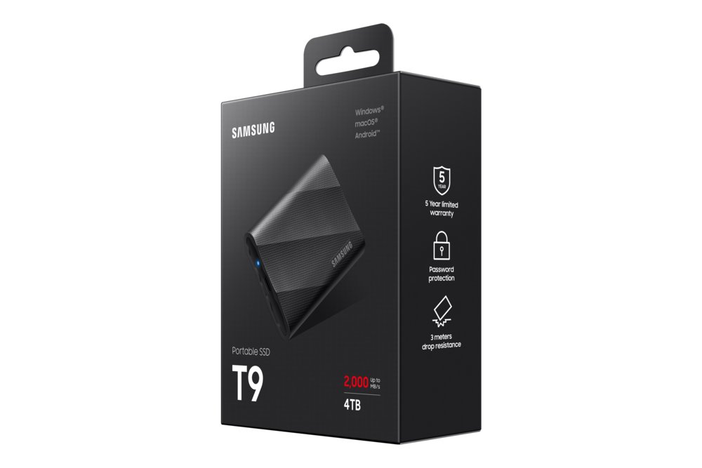 Samsung T9 | Externe SSD | 4TB | USB 3.2 Gen 2×2 | 2.000MB/s | Zwart | Compact & Snel – 10 Samsung T9 | Externe SSD | 4TB | USB 3.2 Gen 2×2 | 2.000MB/s | Zwart | Compact & Snel – 10