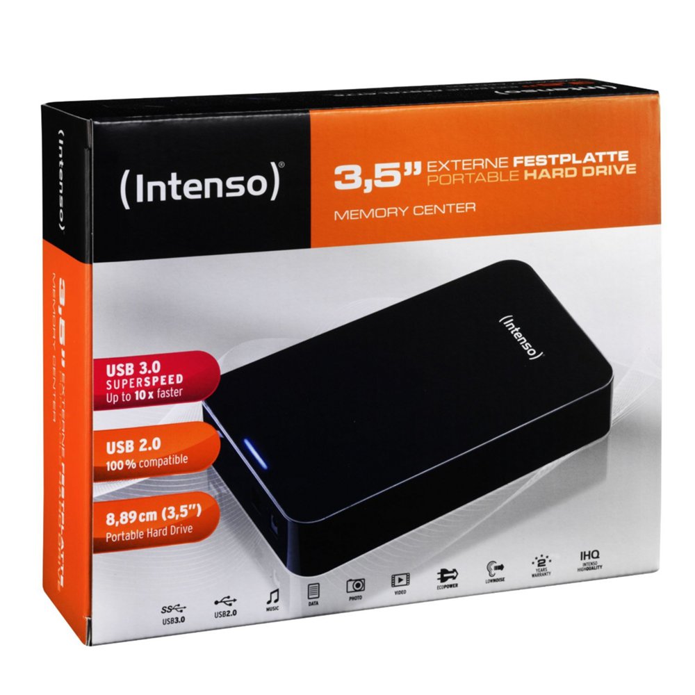 Intenso Memory Center 4TB | 3.5″ Externe Harde Schijf | USB | Zwart – 1