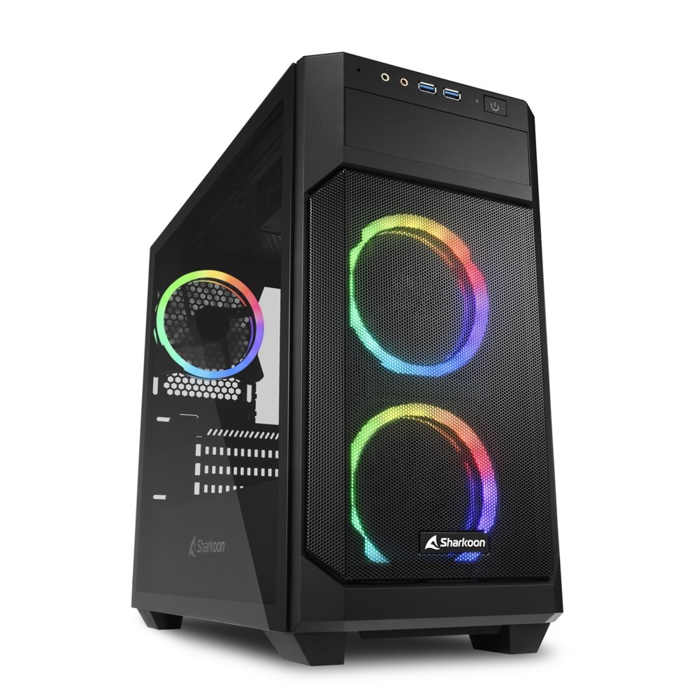 Sharkoon V1000 RGB | Micro Tower Behuizing | Zwart – 0 Sharkoon V1000 RGB | Micro Tower Behuizing | Zwart – 0