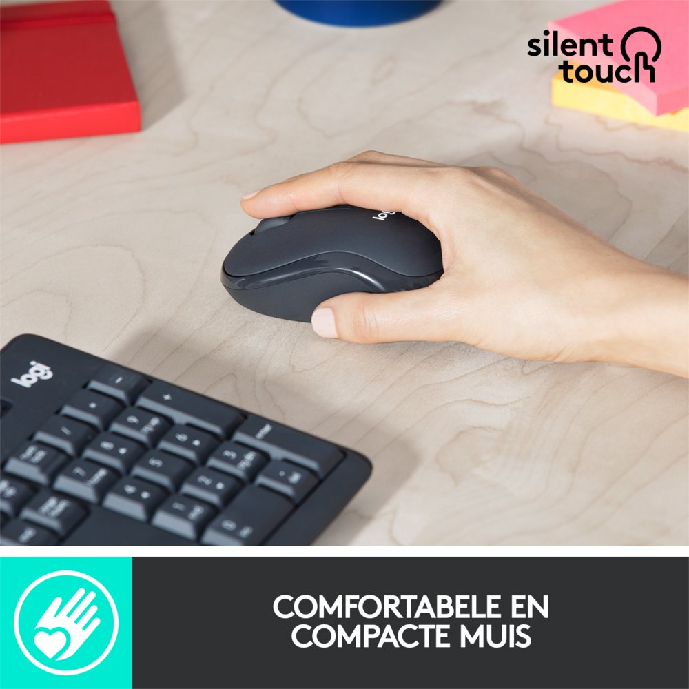 Logitech MK295 Silent | Draadloze Muis-en-Toetsenbordcombo | USB-ontvanger | QWERTY | Zwart – 8