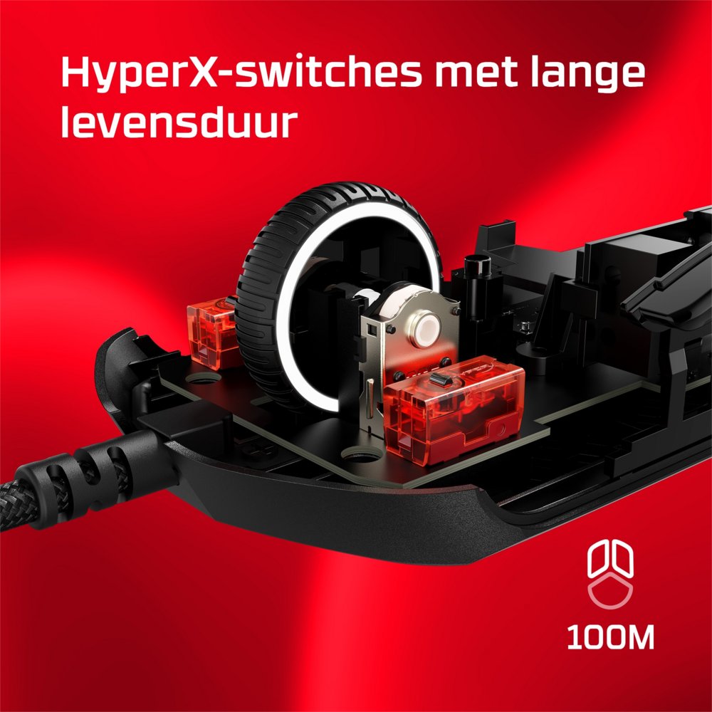 HyperX Pulsefire Haste 2 | Bedrade Gaming Muis | Rechtshandig | USB-A | 26000 DPI | Zwart – 6