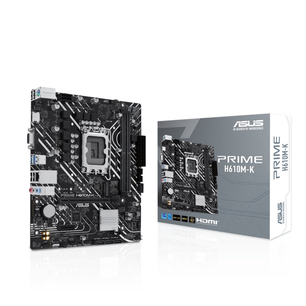 ASUS Prime H610M-K | Socket LGA 1700 | Intel H610 | 2xDDR5 | Micro-ATX | Moederbord – 6
