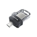 SanDisk Ultra Dual m3.0 USB flash drive 32 GB USB Type-A / Micro-USB 3.2 Gen 1 (3.1 Gen 1) Zwart, Zilver, Transparant