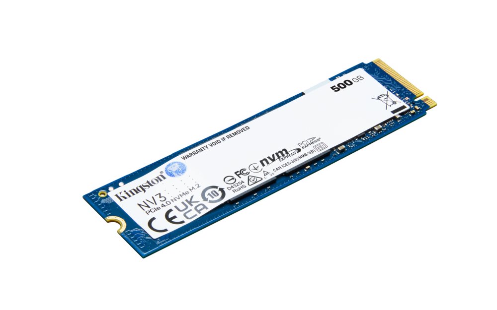 Kingston NV3 | 500GB NVMe SSD | M.2 Gen4 | 5.000MB/s Lezen | 3.000MB/s Schrijven – 0 Kingston NV3 | 500GB NVMe SSD | M.2 Gen4 | 5.000MB/s Lezen | 3.000MB/s Schrijven – 0