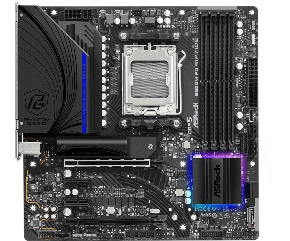 Asrock B650M PG Riptide | Socket AM5 | AMD B650 | 4xDDR5 | Micro-ATX | Moederbord | Renewed – 1 Asrock B650M PG Riptide | Socket AM5 | AMD B650 | 4xDDR5 | Micro-ATX | Moederbord | Renewed – 1