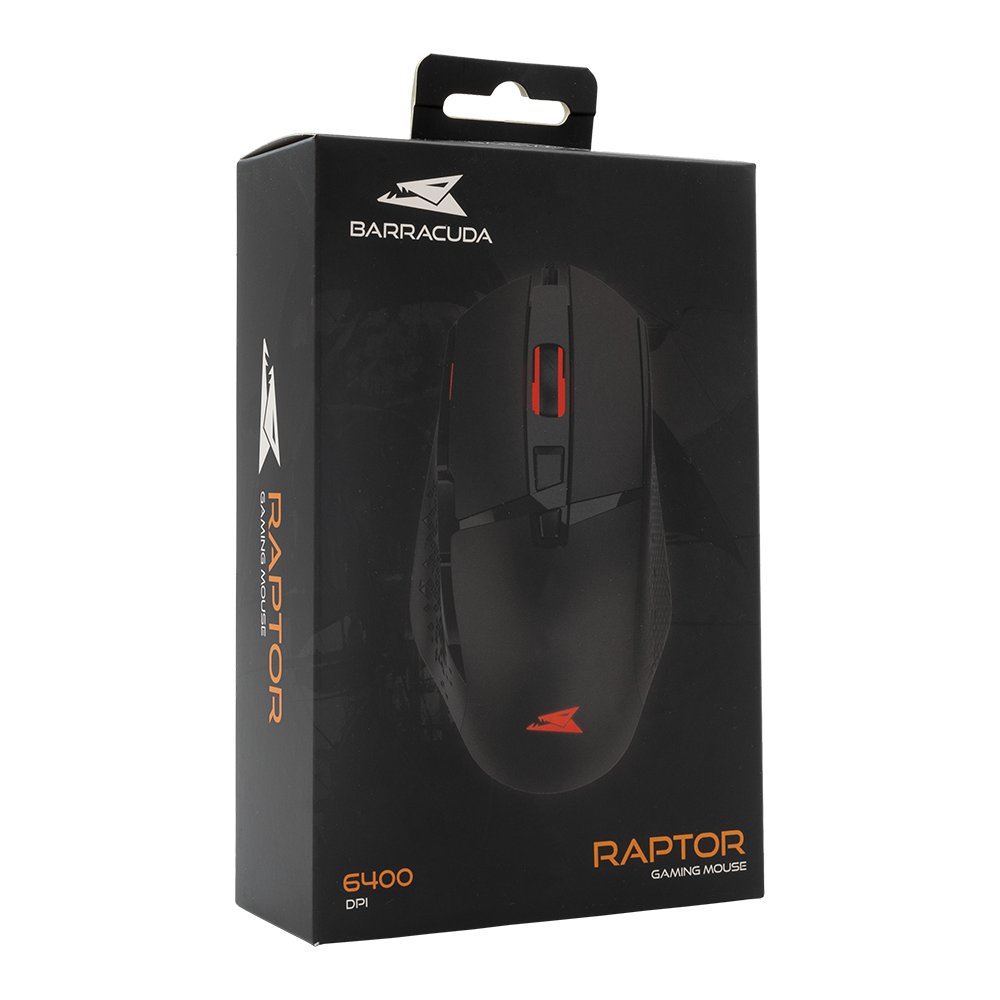 Baracuda RAPTOR RGB | Bedrade Gaming Muis | USB-A | 6400 DPI | Zwart – 1