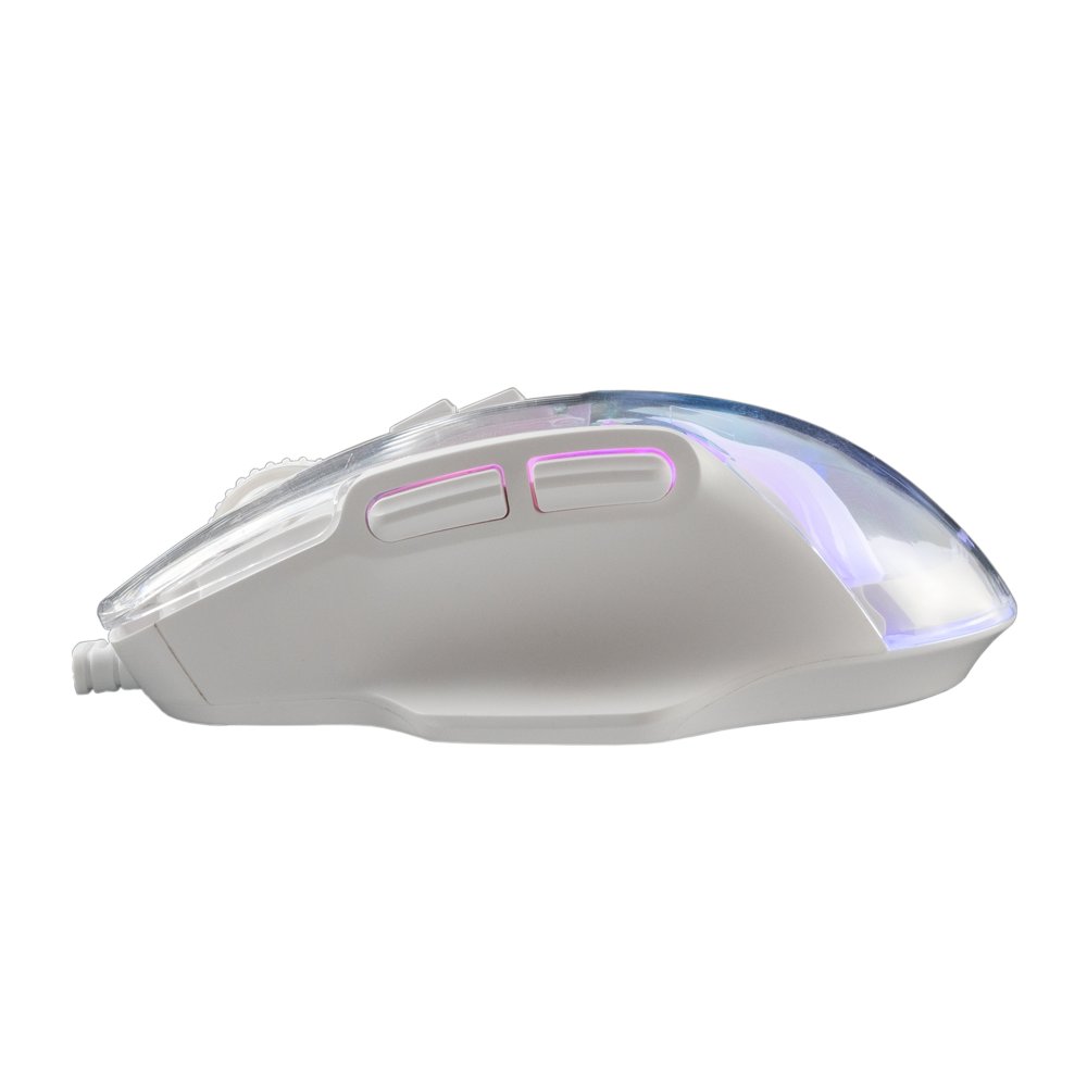 Baracuda ANGLERFISH RGB | Bedrade Gaming Muis | USB-A | 7200 DPI | Wit – 1