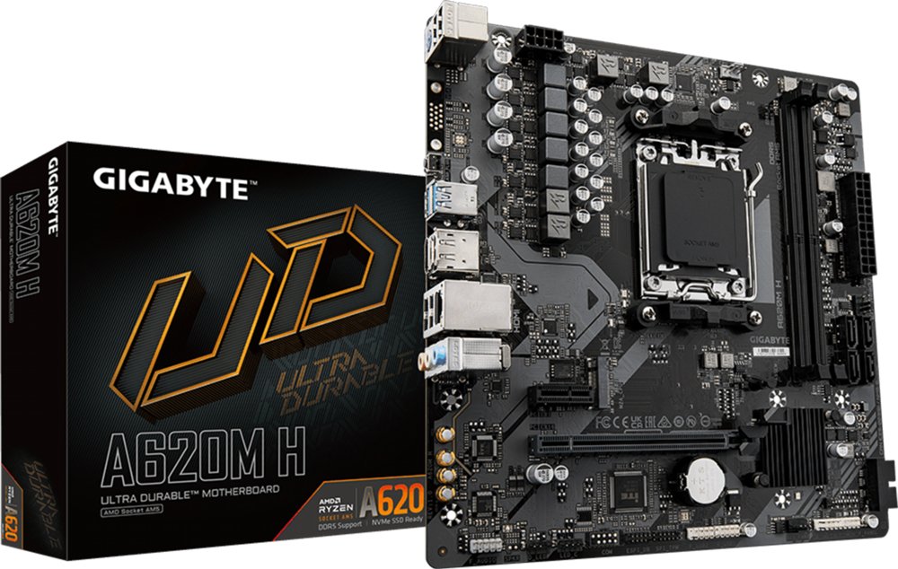 GIGABYTE A620M H | Socket AM5 | AMD A620 | 2xDDR5 | Micro-ATX | Moederbord – 0 GIGABYTE A620M H | Socket AM5 | AMD A620 | 2xDDR5 | Micro-ATX | Moederbord – 0