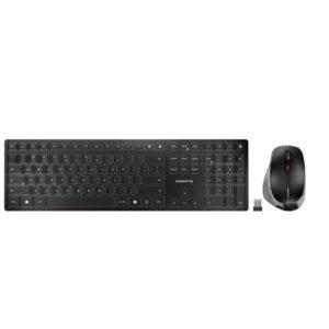 CHERRY DW 9500 Slim | Toetsenbord en Muis | RF Draadloos + Bluetooth | QWERTY (Engels) | Zwart en Grijs