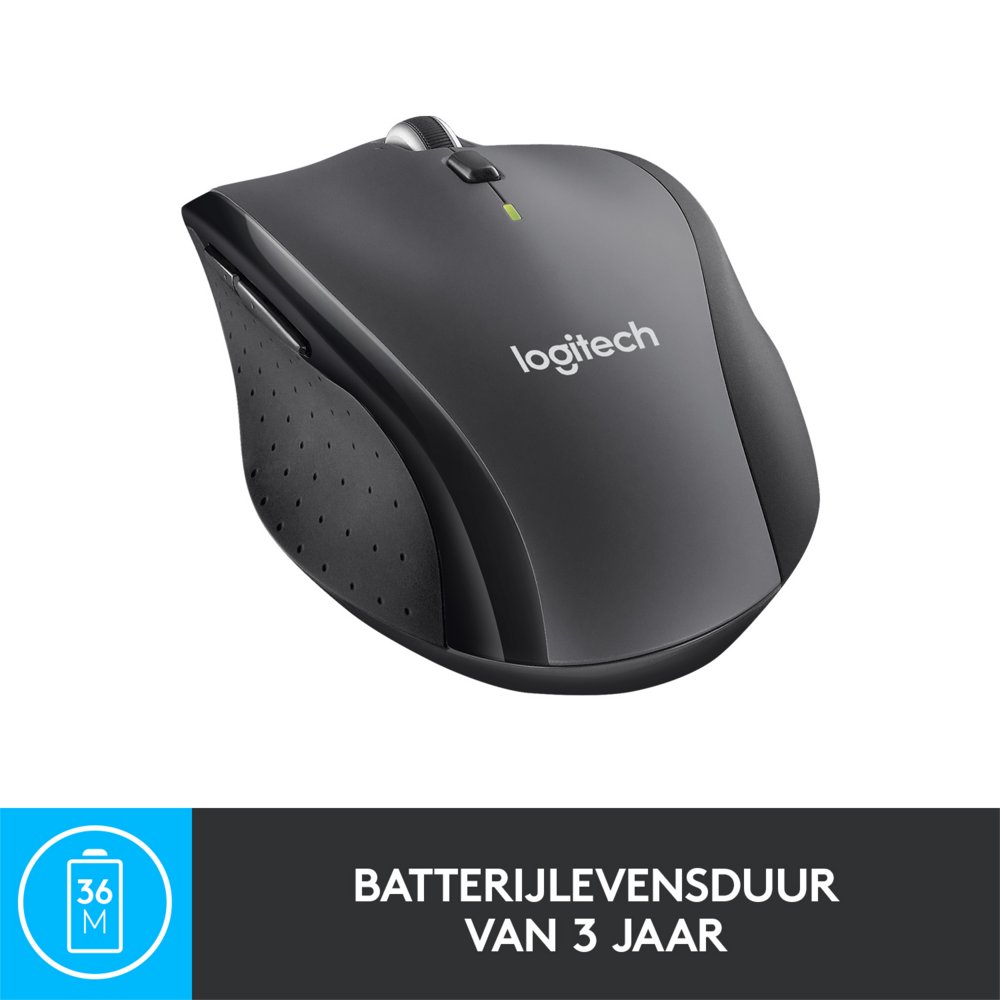 Logitech Marathon M705 | Draadloze Muis | Rechtshandig | RF | 1000 DPI | Zwart – 4