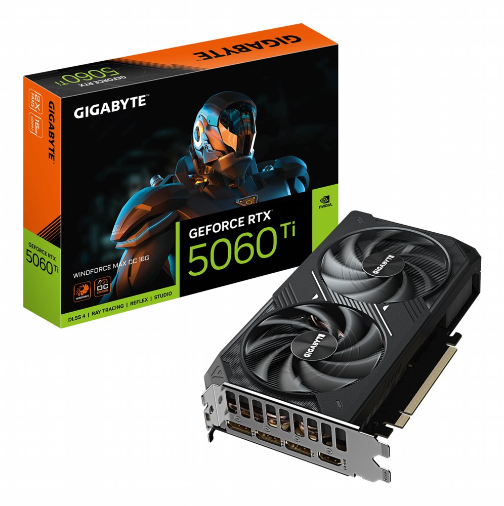 Gigabyte GeForce RTX 5060 Ti WINDFORCE MAX OC | 16GB GDDR7 VRAM | Videokaart | GPU | Nvidia – 0 Gigabyte GeForce RTX 5060 Ti WINDFORCE MAX OC | 16GB GDDR7 VRAM | Videokaart | GPU | Nvidia – 0