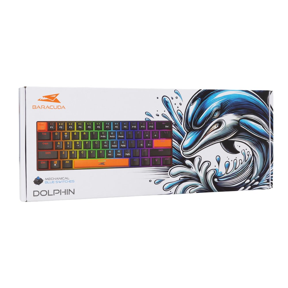 Baracuda DOLPHIN RGB 60% | Bedraad Gaming Toetsenbord | Blue Switches | Anti-Ghosting | QWERTY | Zwart – 7 Baracuda DOLPHIN RGB 60% | Bedraad Gaming Toetsenbord | Blue Switches | Anti-Ghosting | QWERTY | Zwart – 7