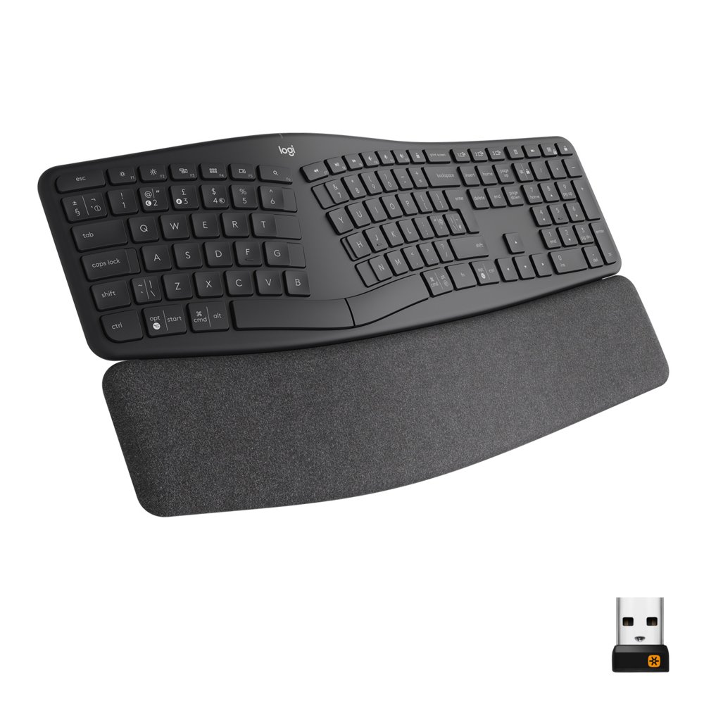 Logitech K860 Ergo | Draadloos Bluetooth Toetsenbord met Receiver | QWERTY – 1