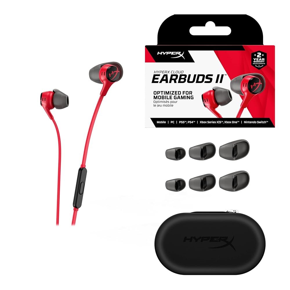 HyperX HyperX Cloud Earbuds II | Bedrade In-ear Gaming Headset | 3.5mm | Rood – 2