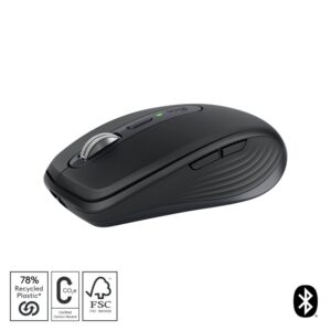 Logitech MX Anywhere 3S | Draadloze Muis | Rechtshandig | RF + Bluetooth | 8000 DPI | Grafiet