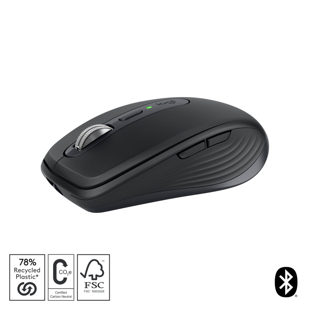 Logitech MX Anywhere 3S | Draadloze Muis | Rechtshandig | RF + Bluetooth | 8000 DPI | Grafiet – 0 Logitech MX Anywhere 3S | Draadloze Muis | Rechtshandig | RF + Bluetooth | 8000 DPI | Grafiet – 0