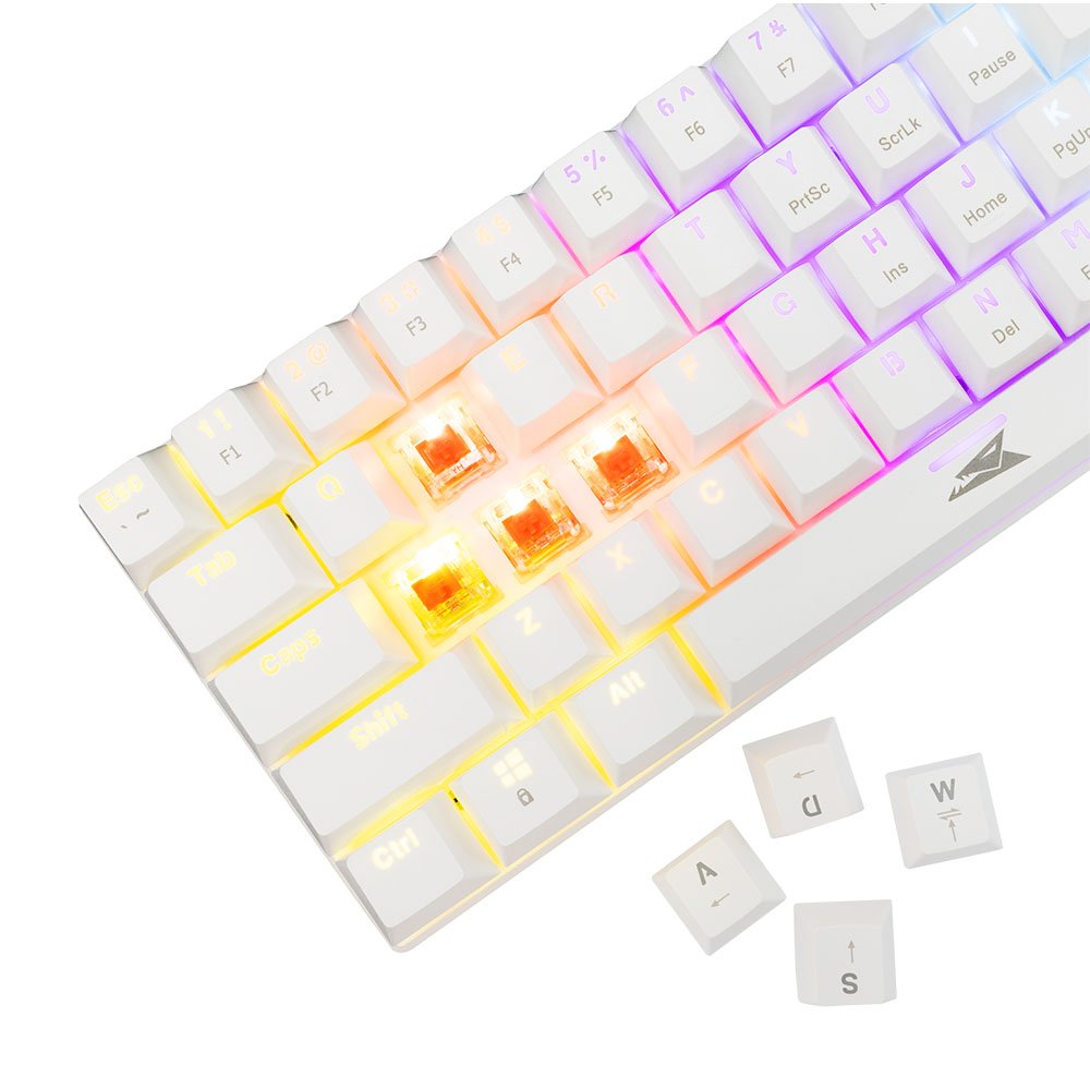 Baracuda DOLPHIN RGB 60% | Bedraad Gaming Toetsenbord | Red Switches | Anti-Ghosting | QWERTY | Wit – 2 Baracuda DOLPHIN RGB 60% | Bedraad Gaming Toetsenbord | Red Switches | Anti-Ghosting | QWERTY | Wit – 2