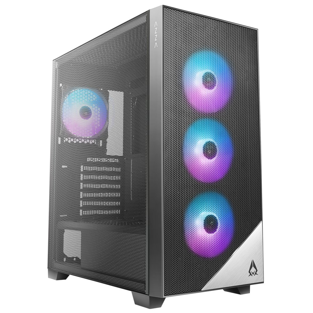 Azza Aero 480 RGB | Midi Tower Case | Zwart – 1 Azza Aero 480 RGB | Midi Tower Case | Zwart – 1