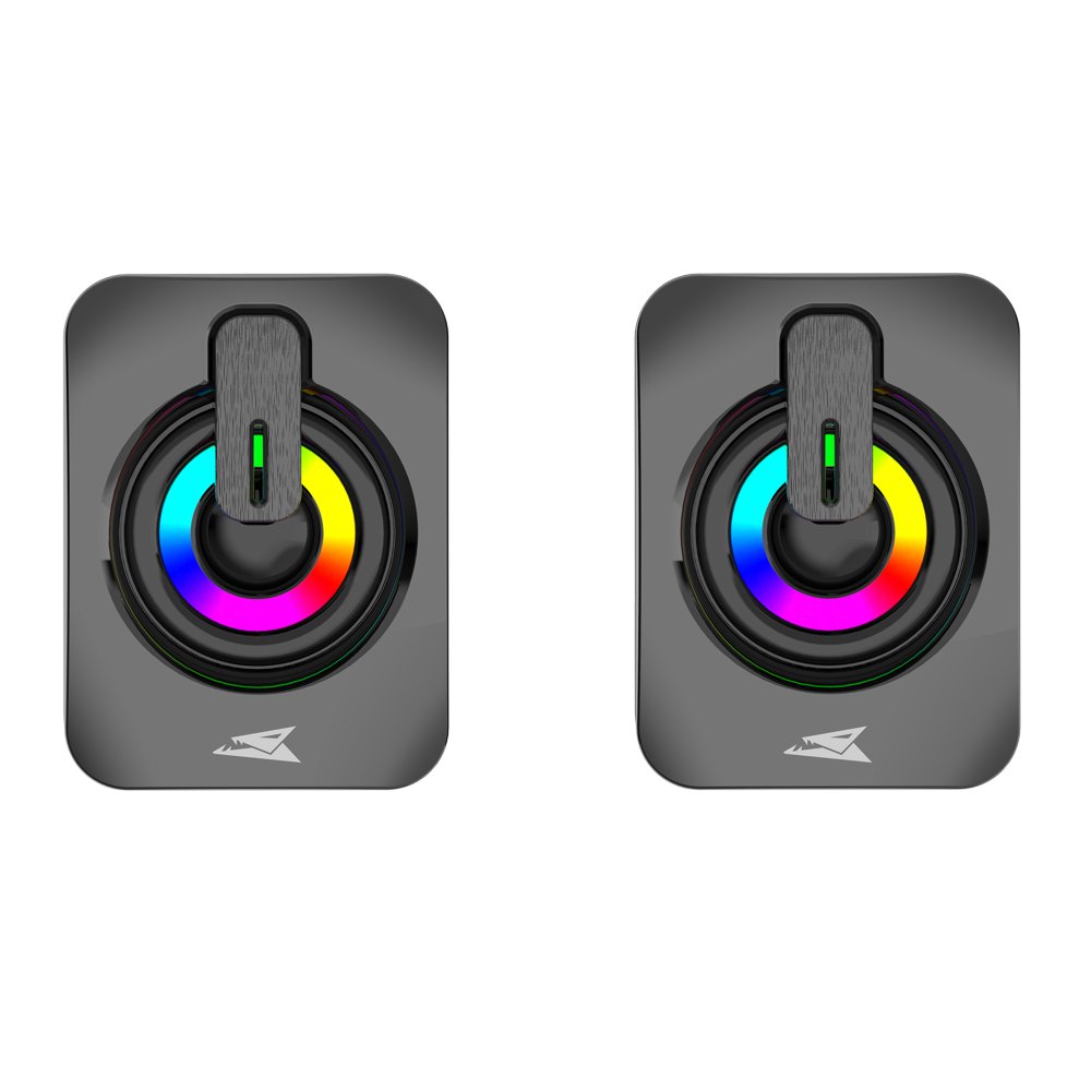 Baracuda SEASHELL Rainbow | 2.0 Stereo Luidsprekerset USB | 2x3000mW | Zwart – 3