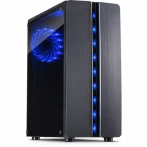 Inter-Tech Thunder Blue Light | Midi Tower Case | Zwart | RENEWED