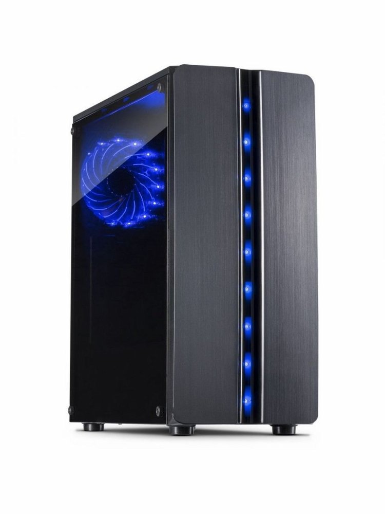 Inter-Tech Thunder Blue Light | Midi Tower Case | Zwart | RENEWED – 0 Inter-Tech Thunder Blue Light | Midi Tower Case | Zwart | RENEWED – 0