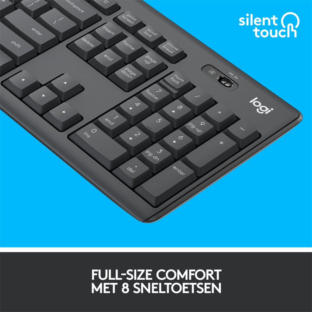 Logitech MK295 Silent | Draadloze Muis-en-Toetsenbordcombo | USB-ontvanger | QWERTY | Zwart – 7