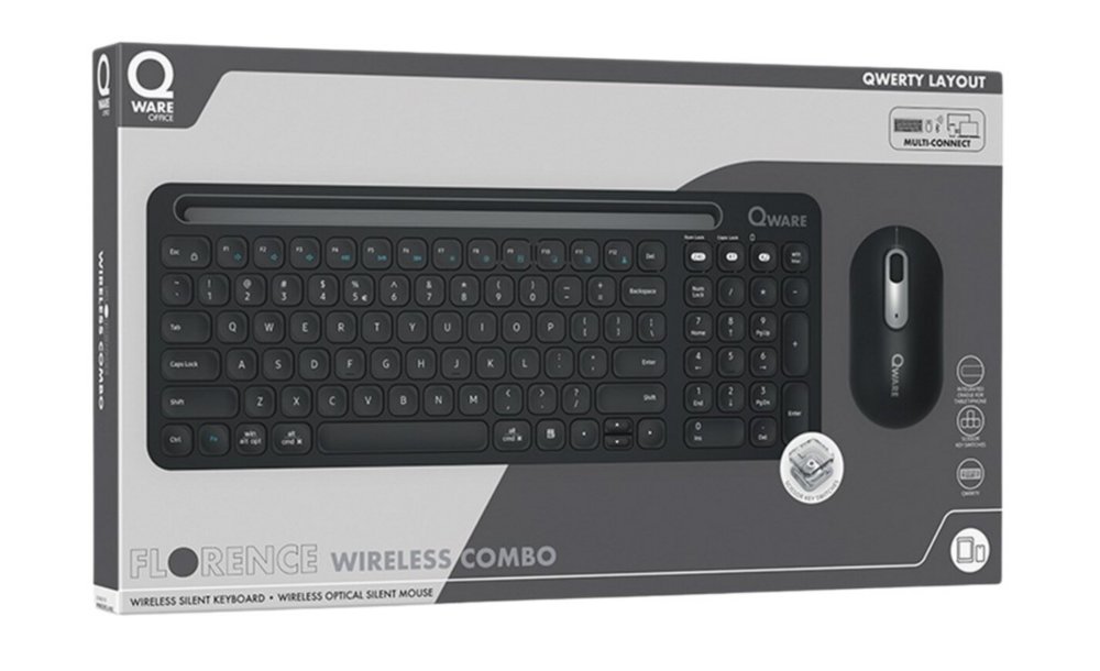 QWARE Wireless Desktop Combo Florence Zwart | Returned – 6 QWARE Wireless Desktop Combo Florence Zwart | Returned – 6