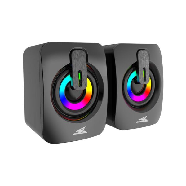 Baracuda SEASHELL Rainbow | 2.0 Stereo Luidsprekerset USB | 2x3000mW | Zwart – 0 Baracuda SEASHELL Rainbow | 2.0 Stereo Luidsprekerset USB | 2x3000mW | Zwart – 0