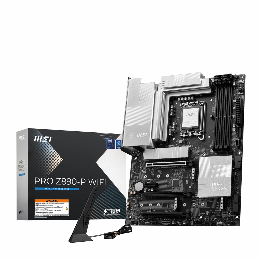 MSI PRO Z890-P WIFI | Socket LGA 1851 | Intel Z890 | 4xDDR5 | ATX | Moederbord – 0 MSI PRO Z890-P WIFI | Socket LGA 1851 | Intel Z890 | 4xDDR5 | ATX | Moederbord – 0