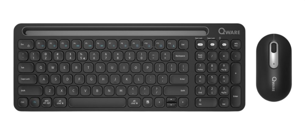 QWARE Wireless Desktop Combo Florence Zwart | Returned – 0 QWARE Wireless Desktop Combo Florence Zwart | Returned – 0