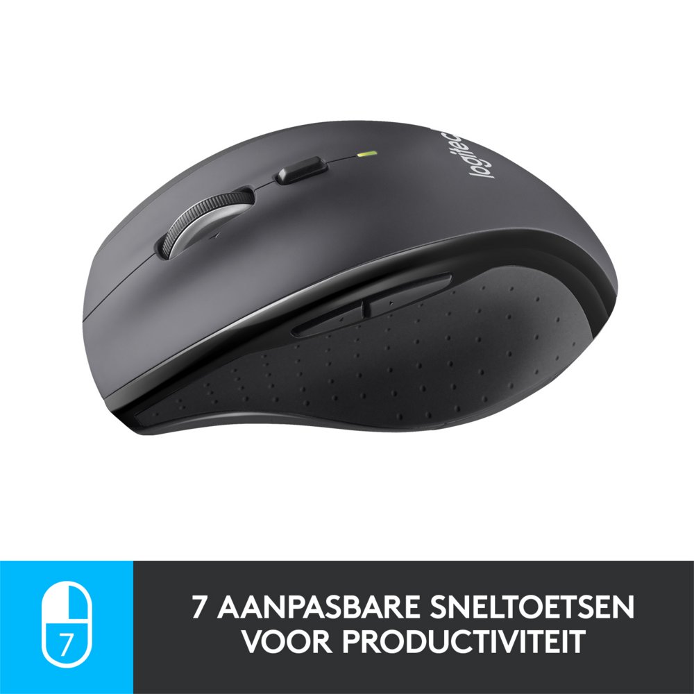 Logitech Marathon M705 | Draadloze Muis | Rechtshandig | RF | 1000 DPI | Zwart – 3