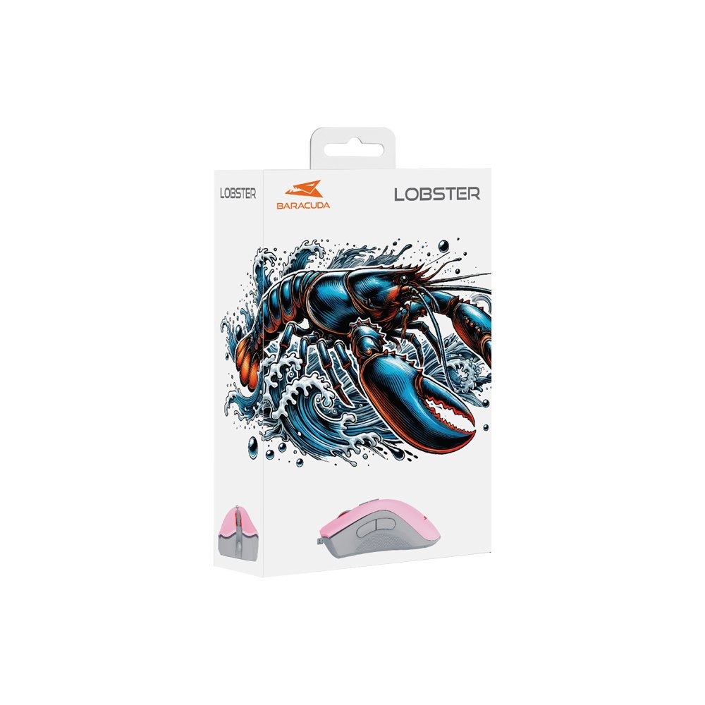 Baracuda LOBSTER RGB | Bekabelde Gaming Muis | USB-A | 6400 DPI | Roze – 5
