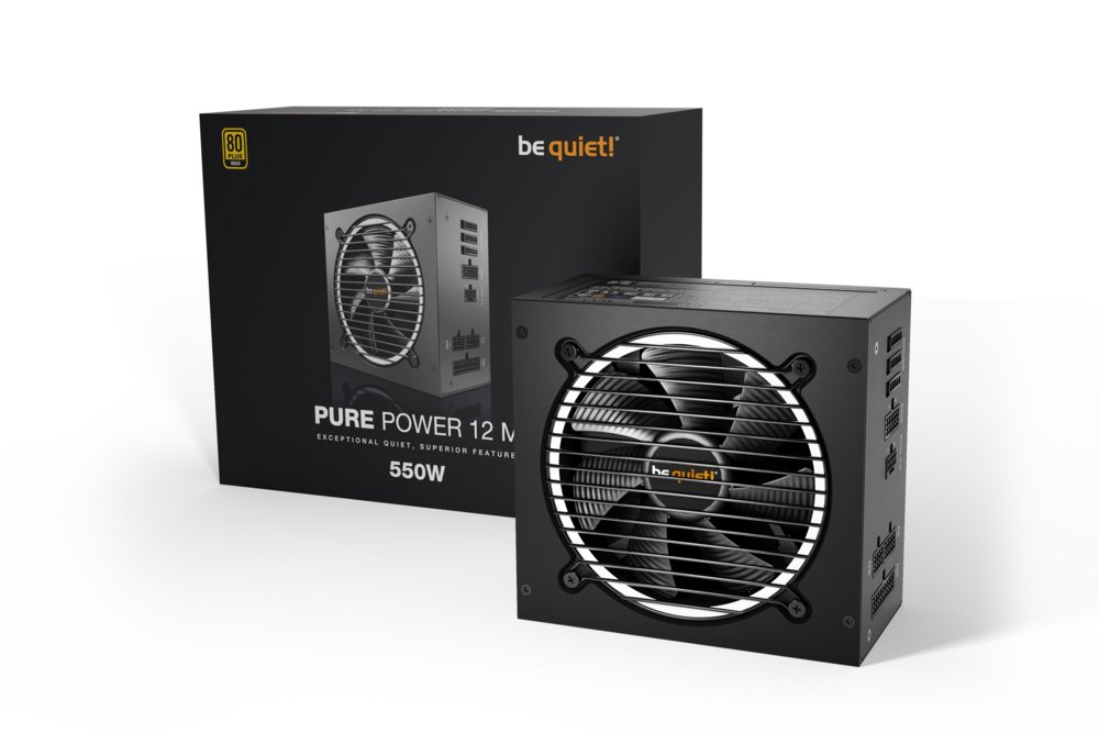 be quiet! Pure Power 12 M | 550 Watt Gold ATX 3.0 PSU | Power Supply | Voeding – 1