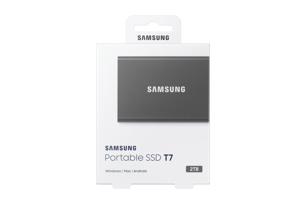Samsung T7 | Externe SSD | 2TB | USB 3.2 Gen 2 | 1.050MB/s | Grijs | Compact & Snel – 7 Samsung T7 | Externe SSD | 2TB | USB 3.2 Gen 2 | 1.050MB/s | Grijs | Compact & Snel – 7