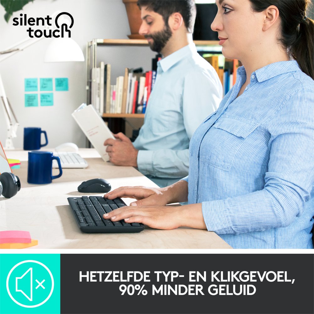 Logitech MK295 Silent | Draadloze Muis-en-Toetsenbordcombo | USB-ontvanger | QWERTY | Zwart – 6