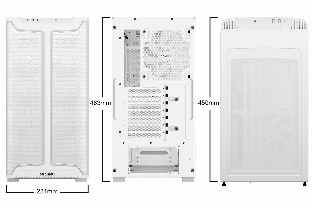 be quiet! PURE BASE 501 DX RGB | Midi Tower Case | Wit – 1 be quiet! PURE BASE 501 DX RGB | Midi Tower Case | Wit – 1