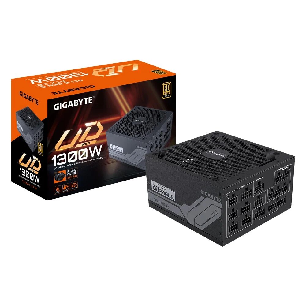 Gigabyte UD1300GM PG5 | 1300W Gold | 20+4 Pin | ATX | Zwart | Voeding – 0 Gigabyte UD1300GM PG5 | 1300W Gold | 20+4 Pin | ATX | Zwart | Voeding – 0