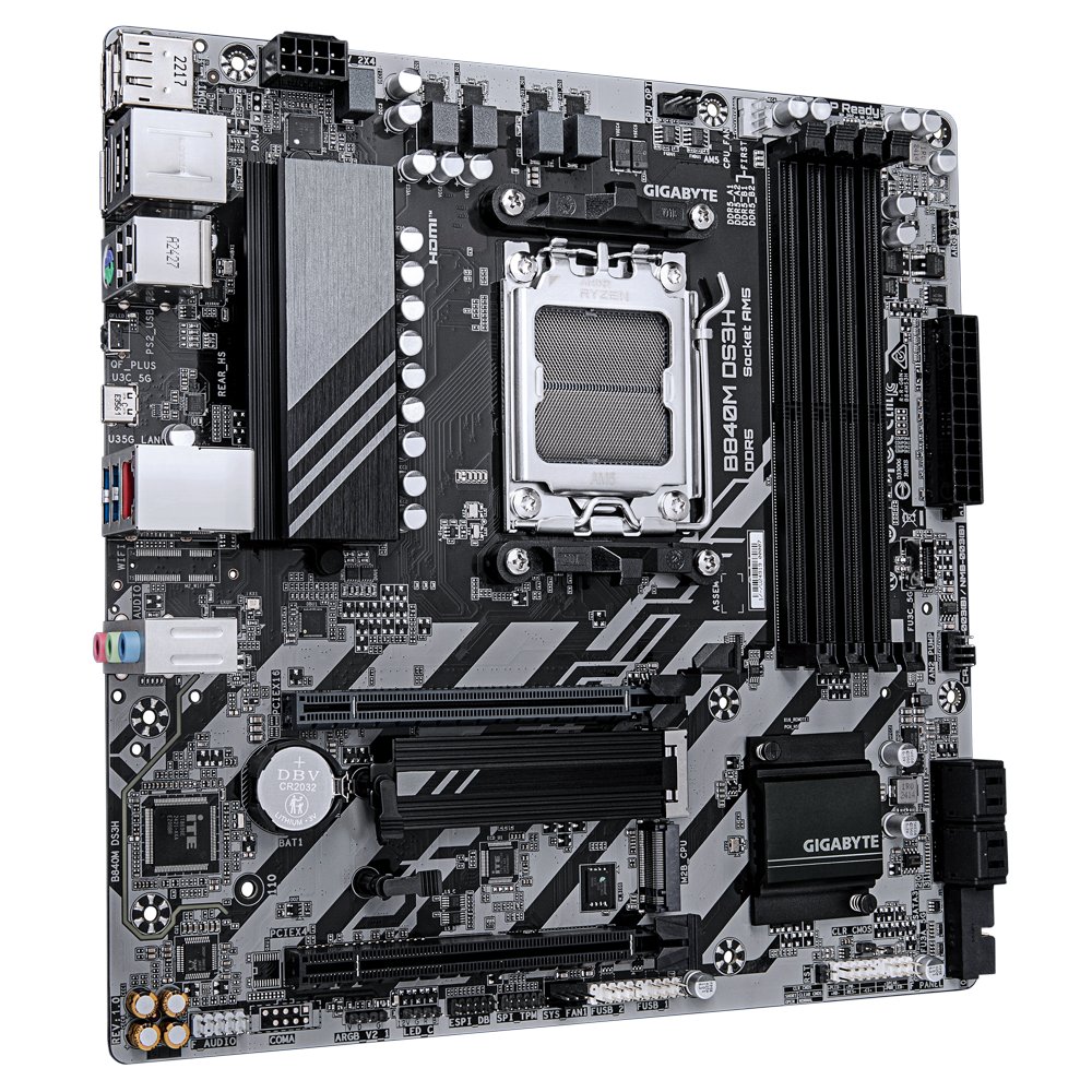 Gigabyte B840M DS3H | Socket AM5 | AMD B840 | 4xDDR5 | Micro ATX | Moederbord – 2