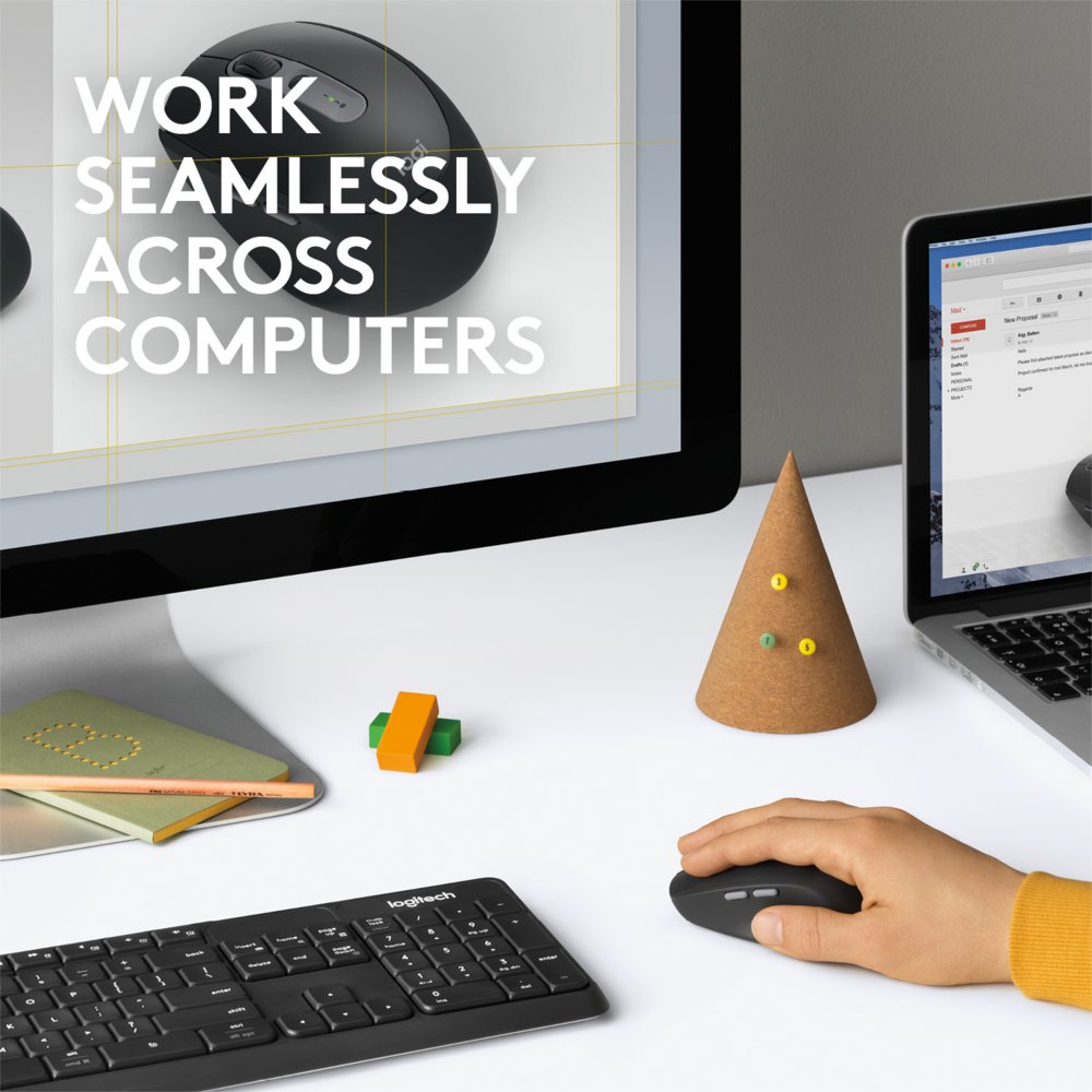 Logitech M590 Multi-Device Silent | Draadloze Muis | Rechtshandig | RF + Bluetooth | 1000 DPI | Zwart – 1 Logitech M590 Multi-Device Silent | Draadloze Muis | Rechtshandig | RF + Bluetooth | 1000 DPI | Zwart – 1