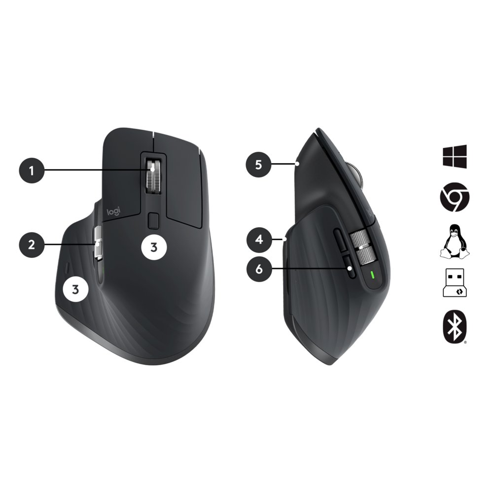 Logitech MX Keys Combo for Business Gen 2 | Draadloze Toetsenbord- en Muis-combo | RF / Bluetooth | QWERTY US International | Grafiet – 5 Logitech MX Keys Combo for Business Gen 2 | Draadloze Toetsenbord- en Muis-combo | RF / Bluetooth | QWERTY US International | Grafiet – 5