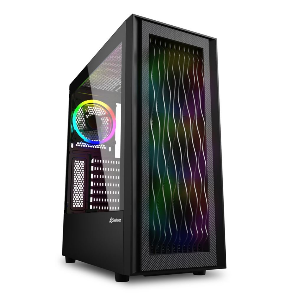 Sharkoon RGB Wave | Tower Case | Zwart – 0 Sharkoon RGB Wave | Tower Case | Zwart – 0