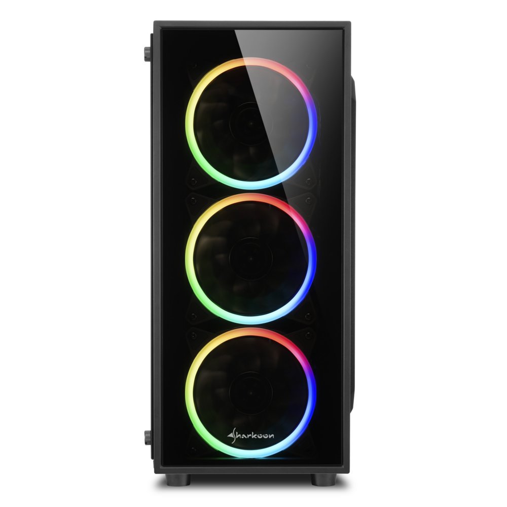 Sharkoon TG4 RGB | Midi Tower Behuizing | Zwart – 1 Sharkoon TG4 RGB | Midi Tower Behuizing | Zwart – 1