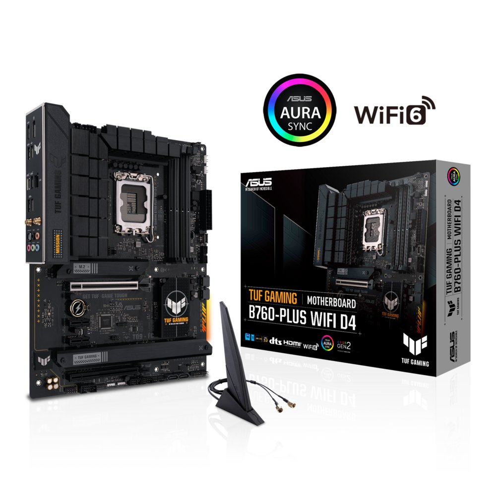 ASUS TUF GAMING B760-PLUS WIFI D4 | Socket LGA 1700 | Intel B760 | 4xDDR4 | ATX | Moederbord – 2