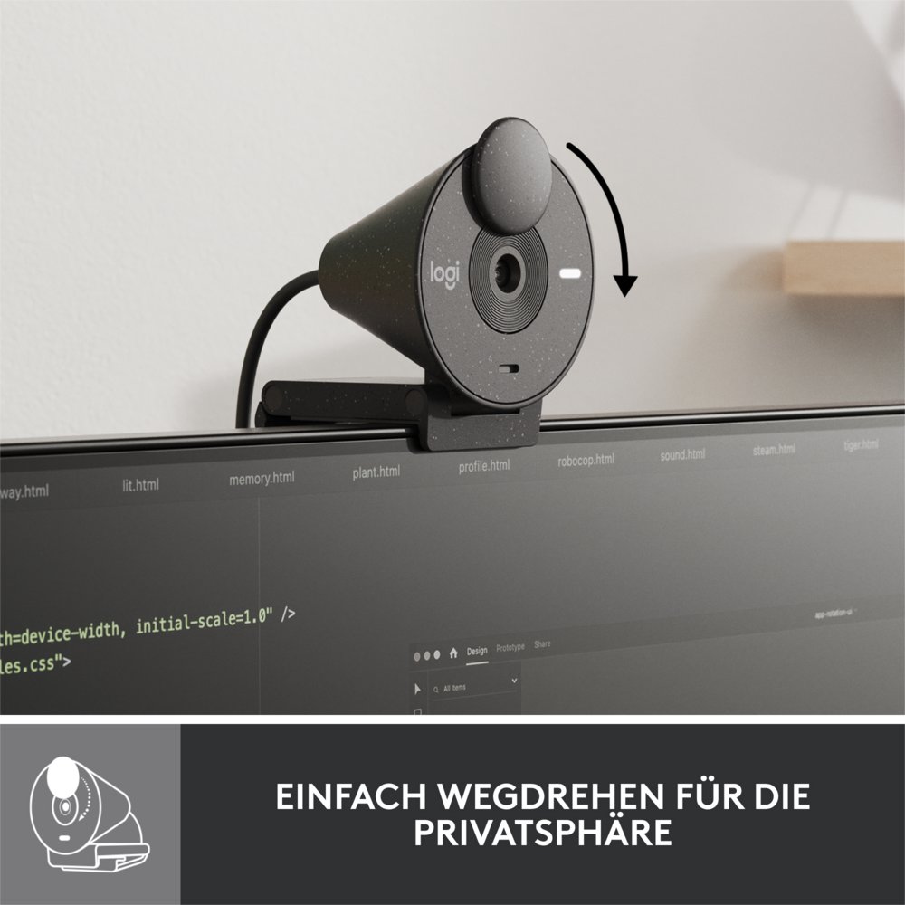 Logitech Brio 300 | 1080P 30FPS USB-C Webcam met Microfoon – 9