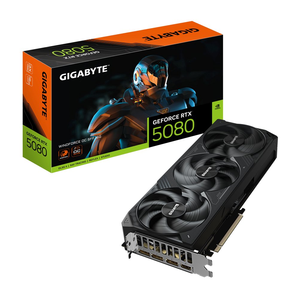 GIGABYTE GeForce RTX 5080 WINDFORCE OC SFF | 16GB GDDR7 | DLSS 4 | Videokaart | Nvidia GPU – 0 GIGABYTE GeForce RTX 5080 WINDFORCE OC SFF | 16GB GDDR7 | DLSS 4 | Videokaart | Nvidia GPU – 0