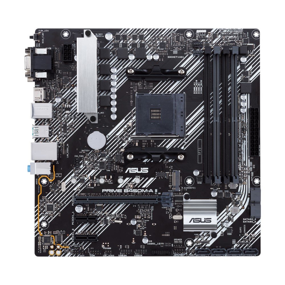 ASUS PRIME B450M-A II | Socket AM4 | AMD B450 | 4xDDR4 | Micro-ATX | Moederbord – 0 ASUS PRIME B450M-A II | Socket AM4 | AMD B450 | 4xDDR4 | Micro-ATX | Moederbord – 0
