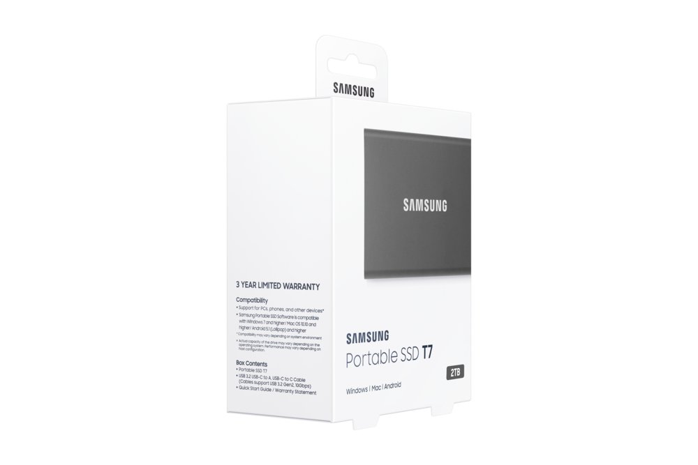 Samsung T7 | Externe SSD | 2TB | USB 3.2 Gen 2 | 1.050MB/s | Grijs | Compact & Snel – 9 Samsung T7 | Externe SSD | 2TB | USB 3.2 Gen 2 | 1.050MB/s | Grijs | Compact & Snel – 9